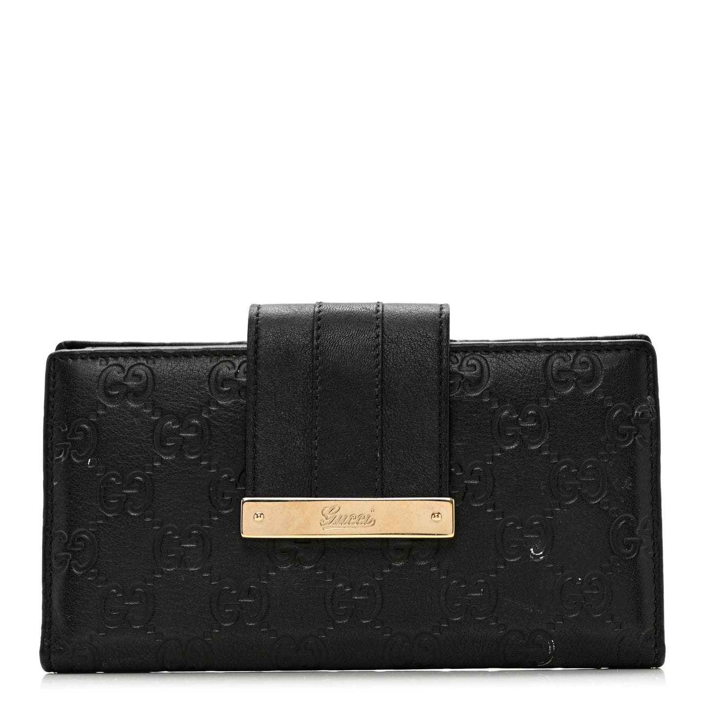 Guccissima Ladies Web Long Wallet Black