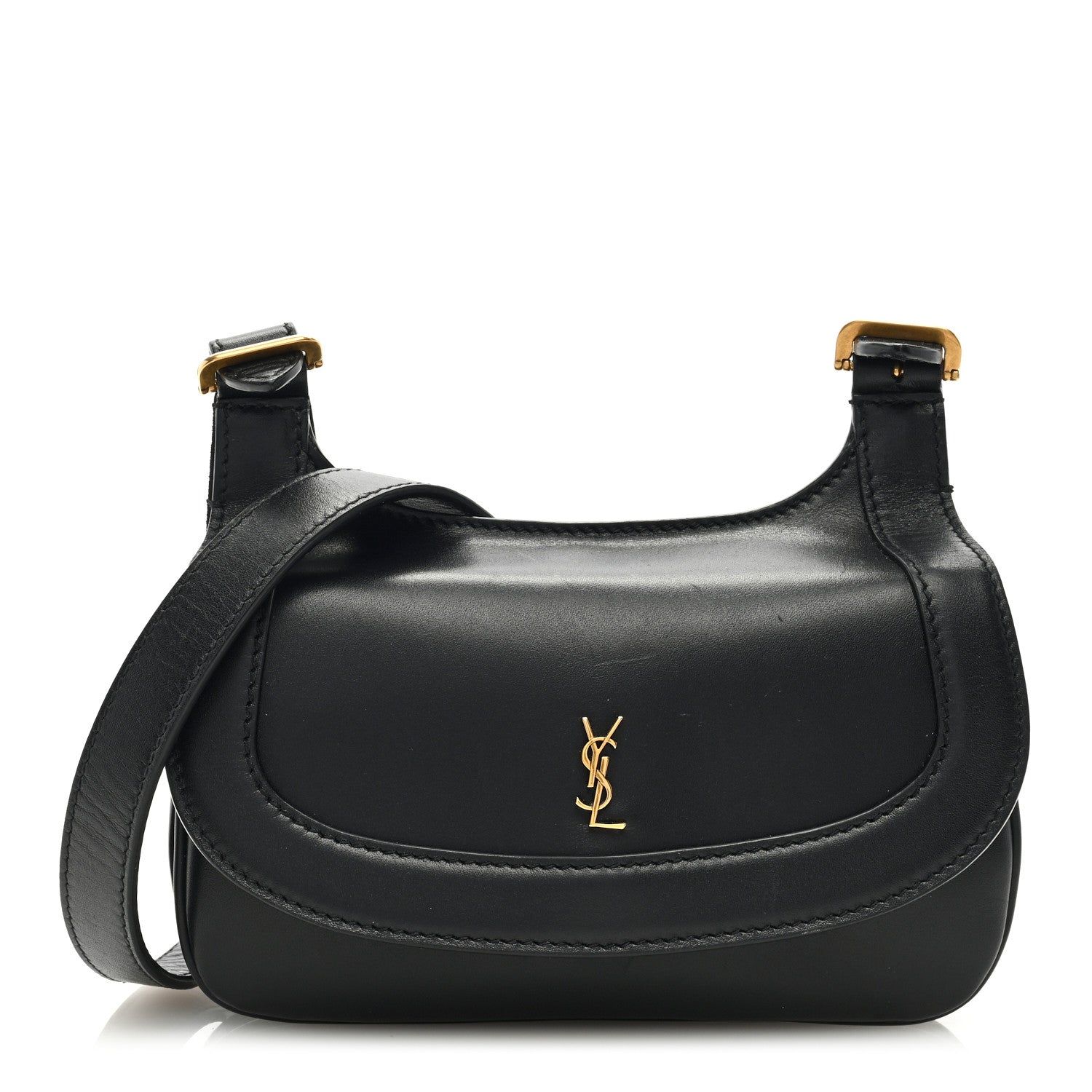 Saint Laurent Smooth Calfskin Small Charlie Shoulder Bag Black 1 of 9