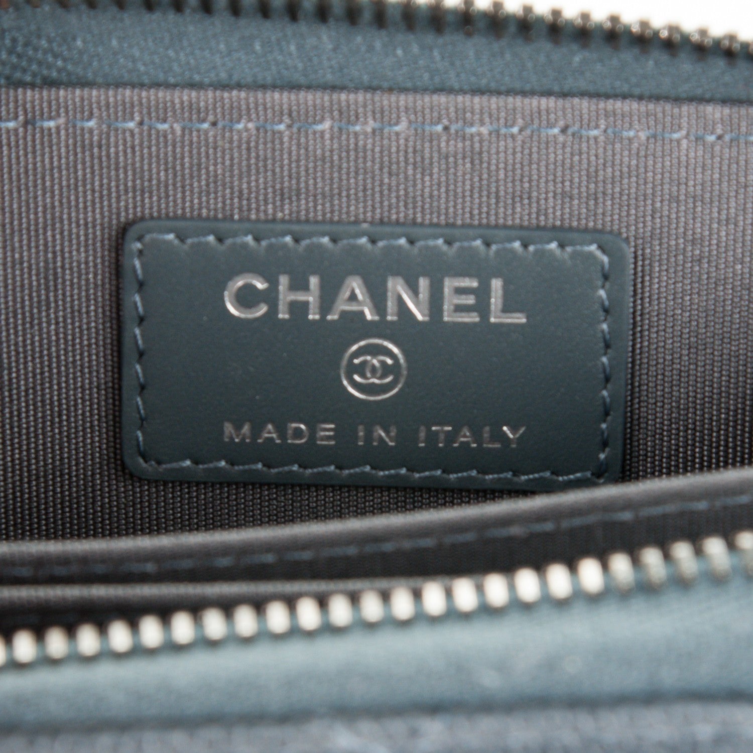 Chanel Caviar Quilted Zip Coin Purse Grey 6 of 7