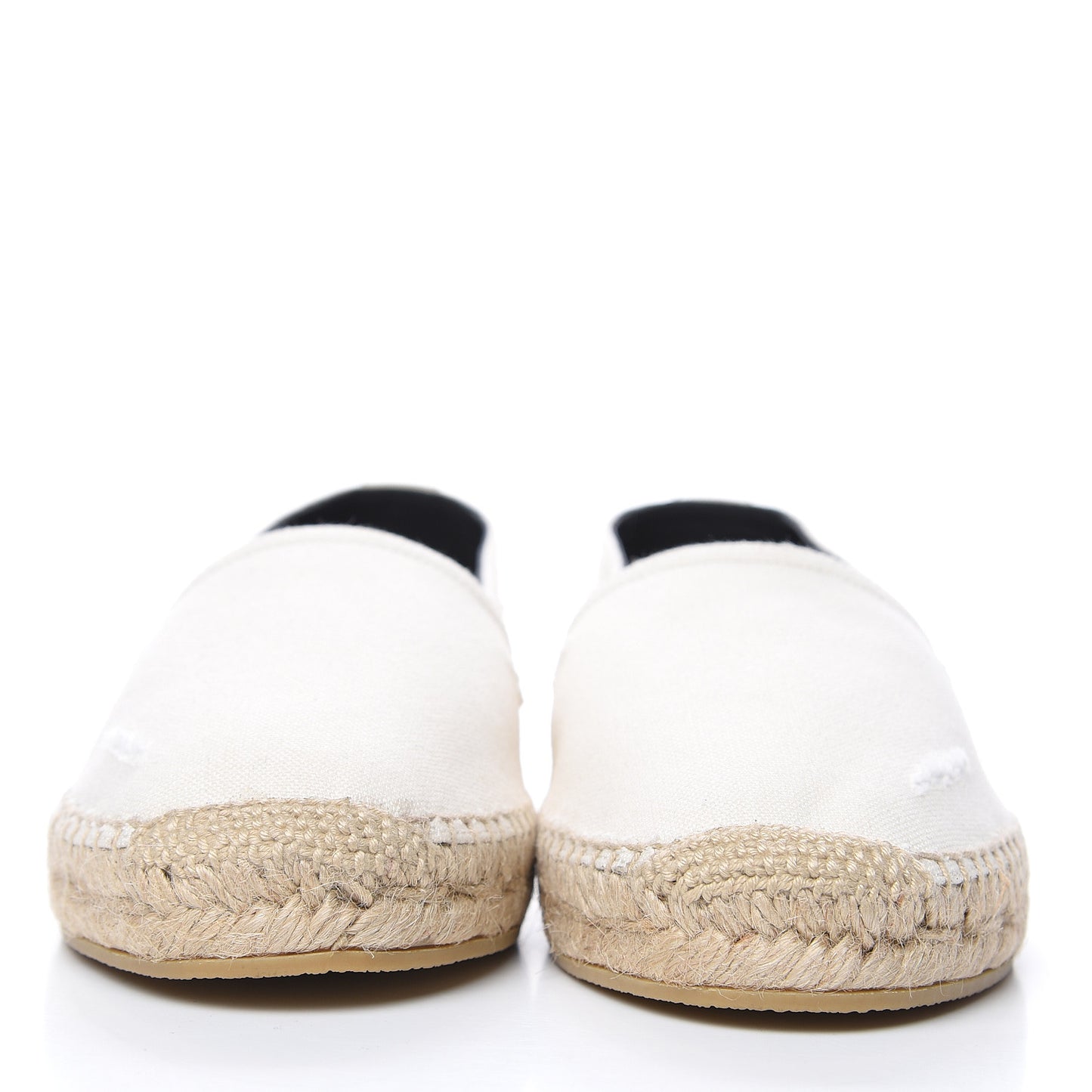 Canvas Elba Logo Embroidered Espadrilles 39 Panna