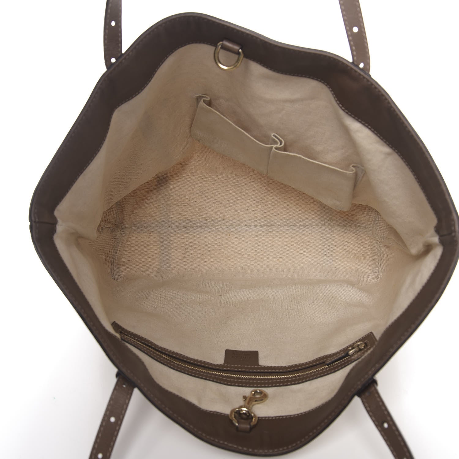 Gucci GG Supreme Monogram Calfskin Medium Nice Tote New Mystic White Beige Brown 4 of 10