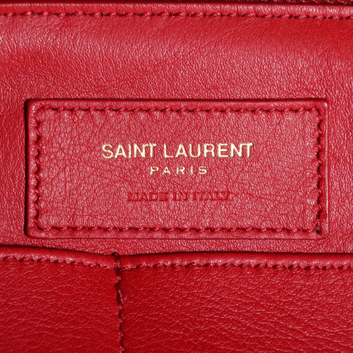 Calfskin Medium Classic Y Cabas Red