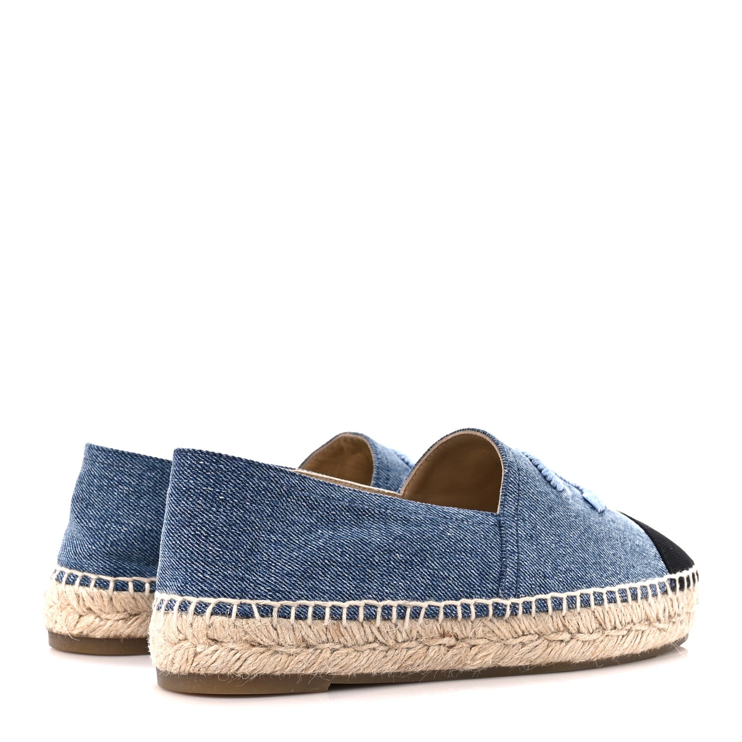 Chanel Denim CC Espadrilles 38 Blue Black 4 of 11