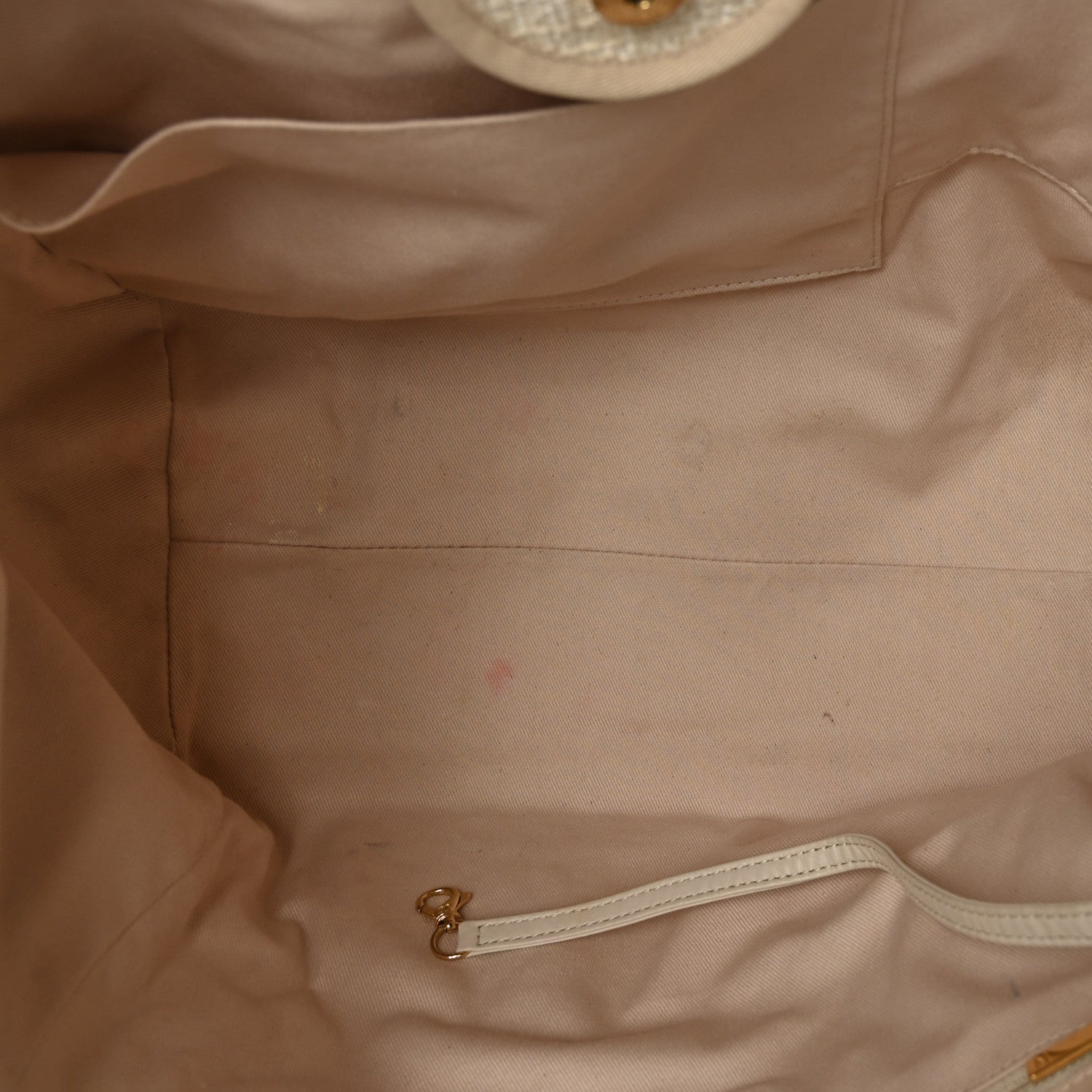 Chanel Mixed Fibers Calfskin Medium Deauville Tote Light Beige 5 of 13