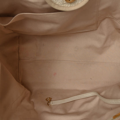 Chanel Mixed Fibers Calfskin Medium Deauville Tote Light Beige 5 of 13
