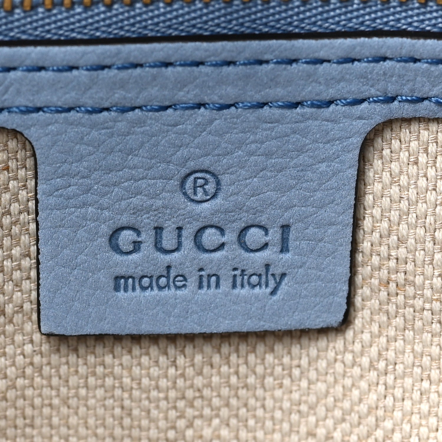 Gucci Vitello Range Medium Soho Chain Shoulder Bag Mineral Blue 6 of 9