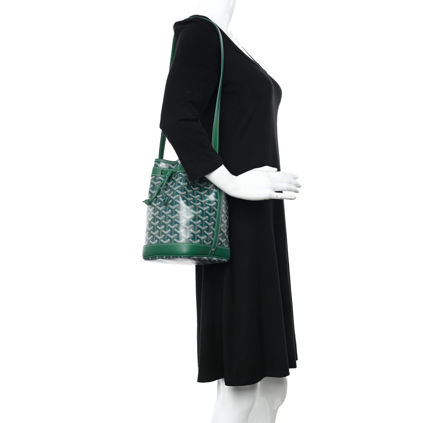 Goyardine Petit Flot Bucket Bag PM Green