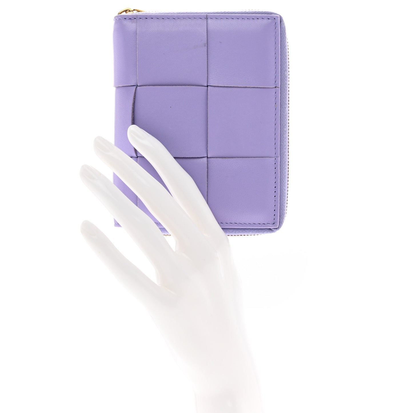 Nappa Maxi Intrecciato Zip Around Wallet Wisteria