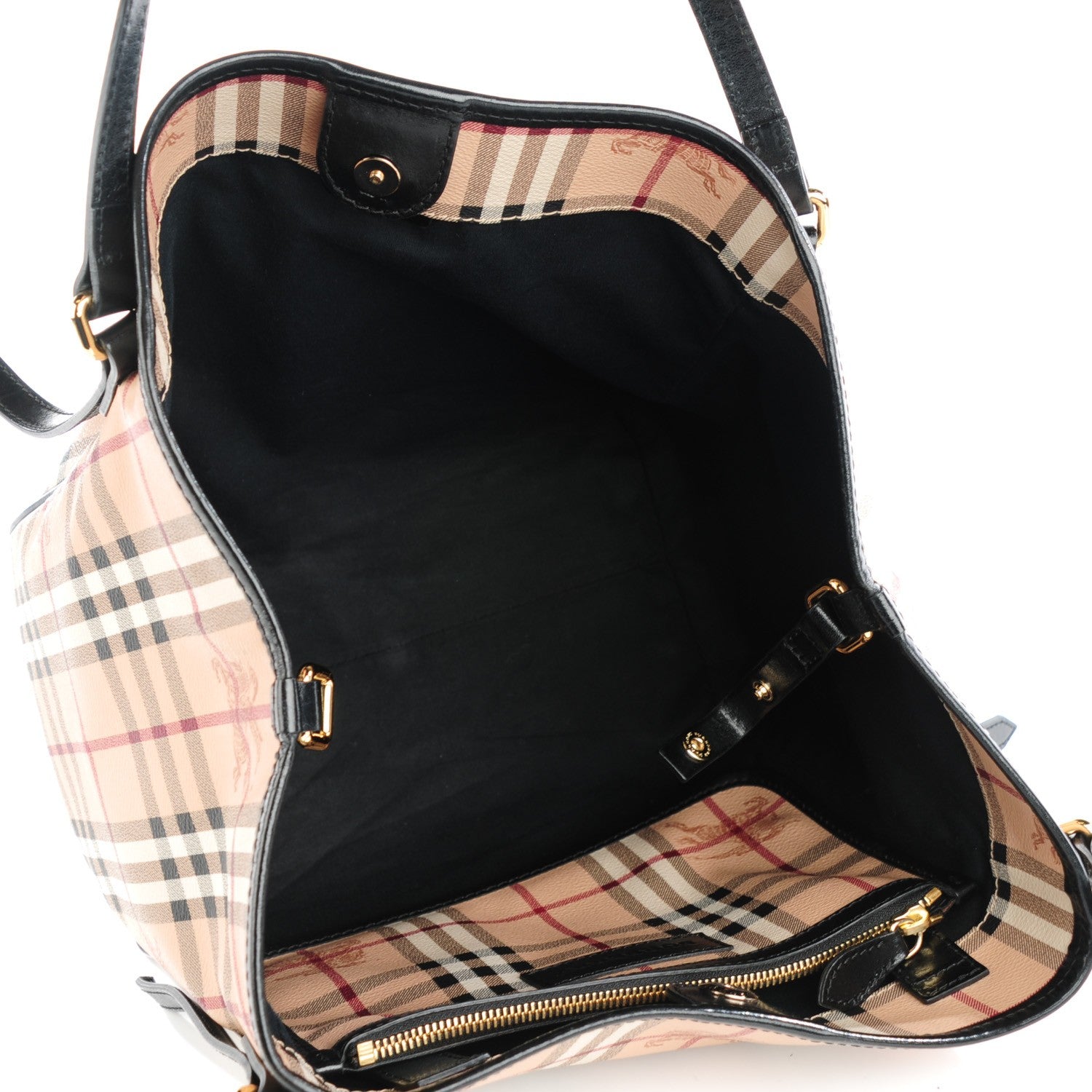 Burberry Haymarket Check Small Canterbury Tote Black 5 of 7