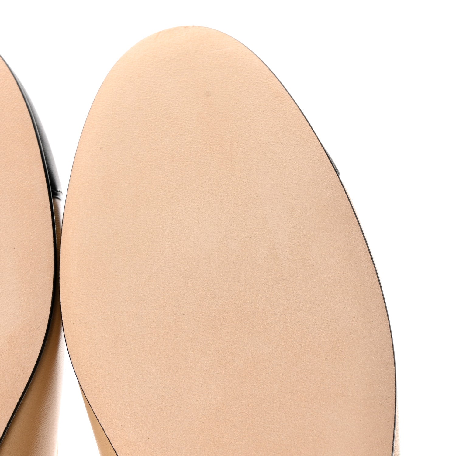 Chanel Lambskin Cap Toe CC Ballerina Flats 37 Beige Black 14 of 15