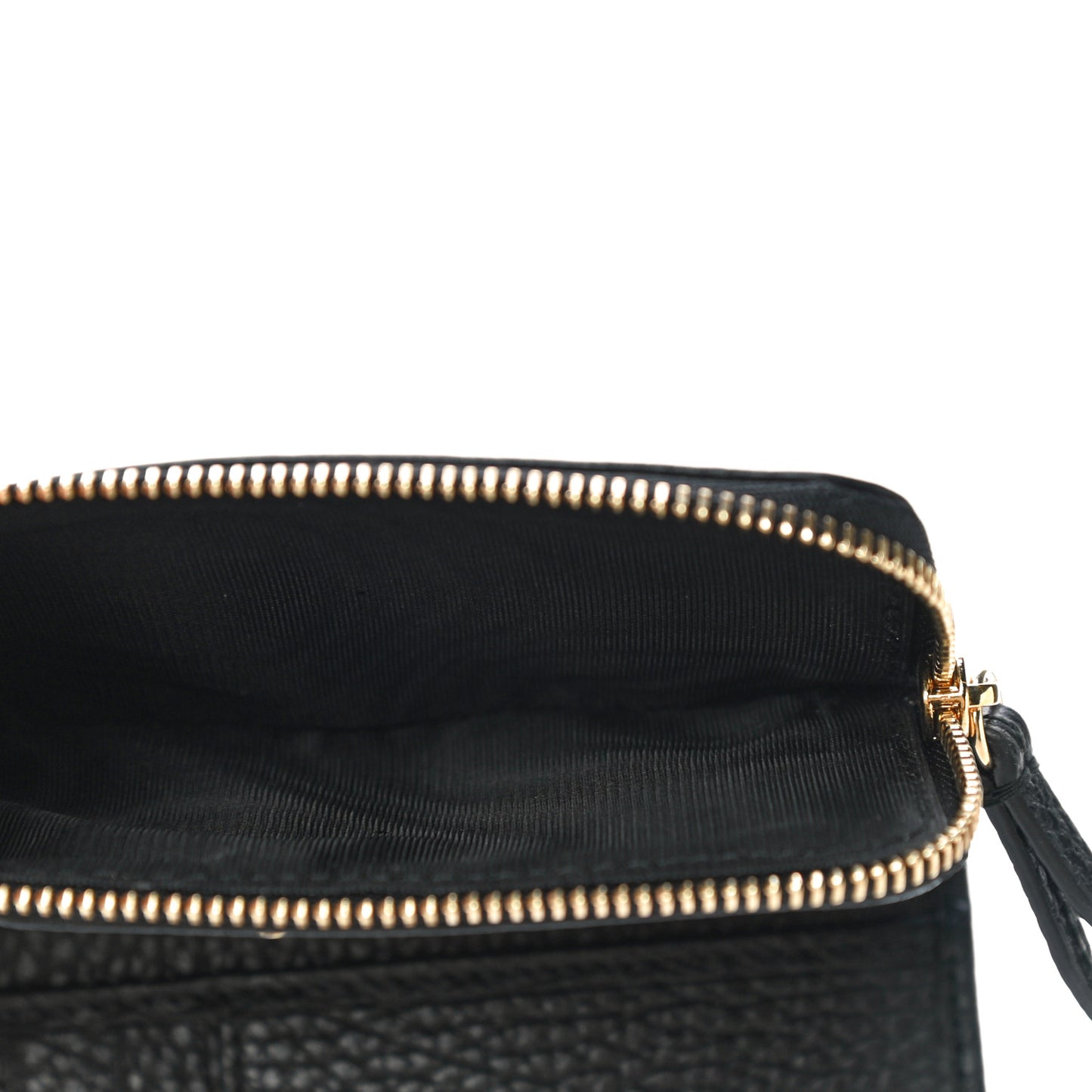 Dollar Calfskin GG Marmont Zipped Wallet Black