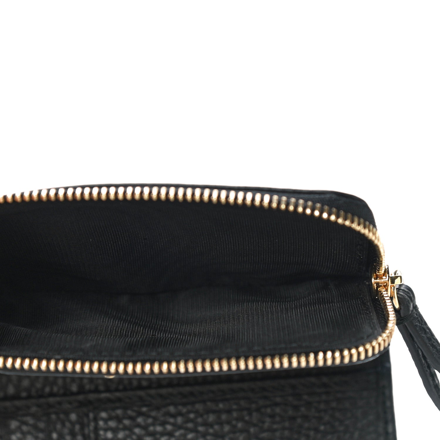 Gucci Dollar Calfskin GG Marmont Zipped Wallet Black 6 of 11