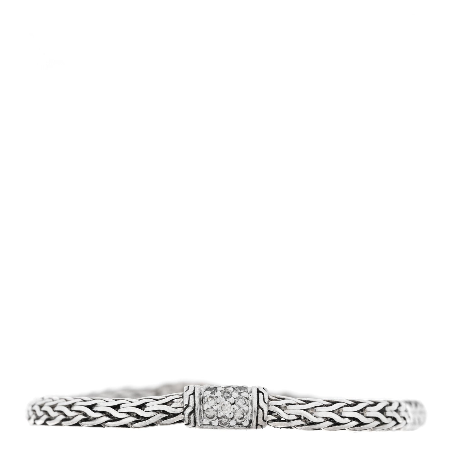 Sterling Silver Diamond 3.5mm Classic Chain Bracelet