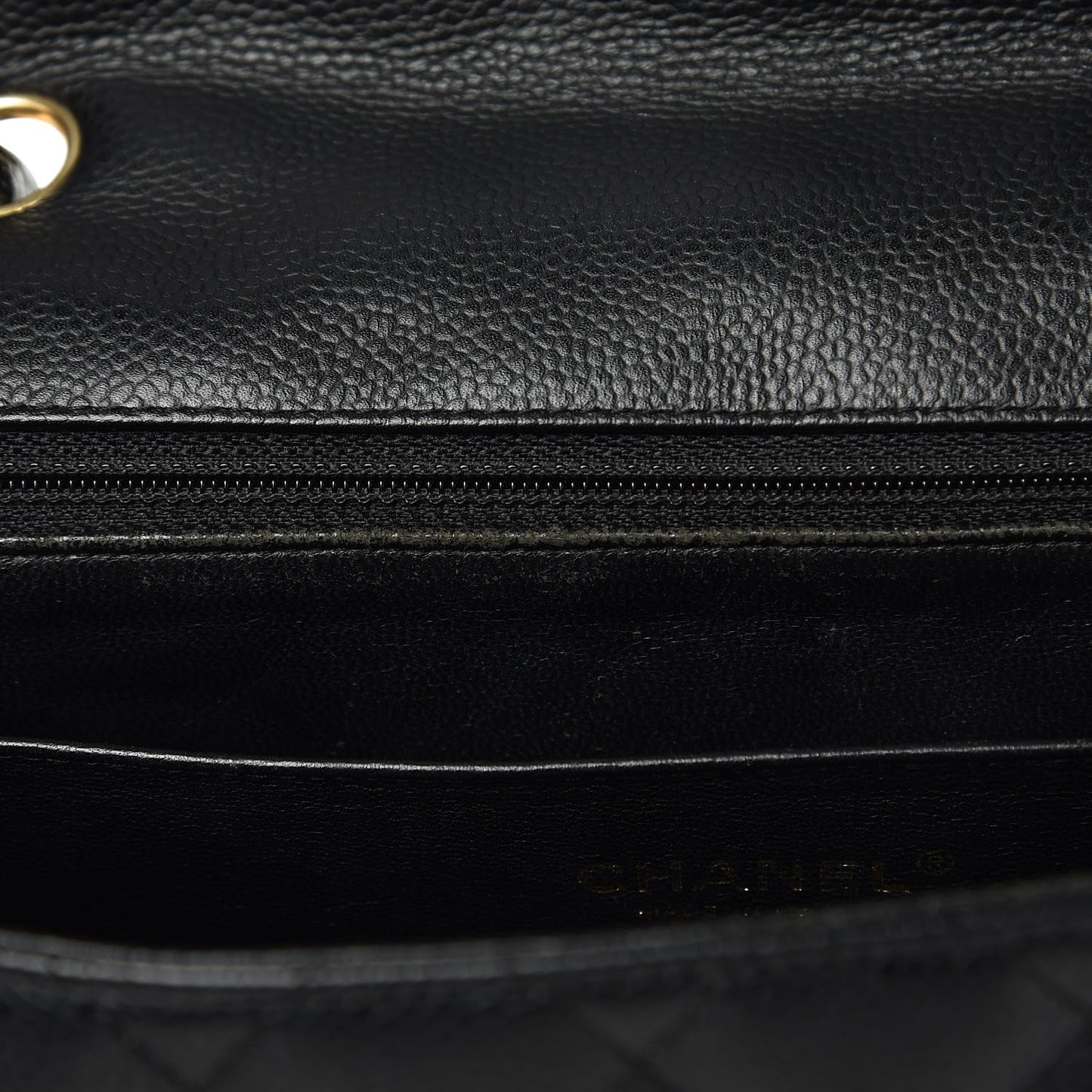 Caviar Quilted Jumbo Single Flap Black