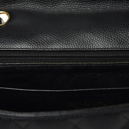 Chanel Caviar Quilted Jumbo Single Flap Black 14 of 16