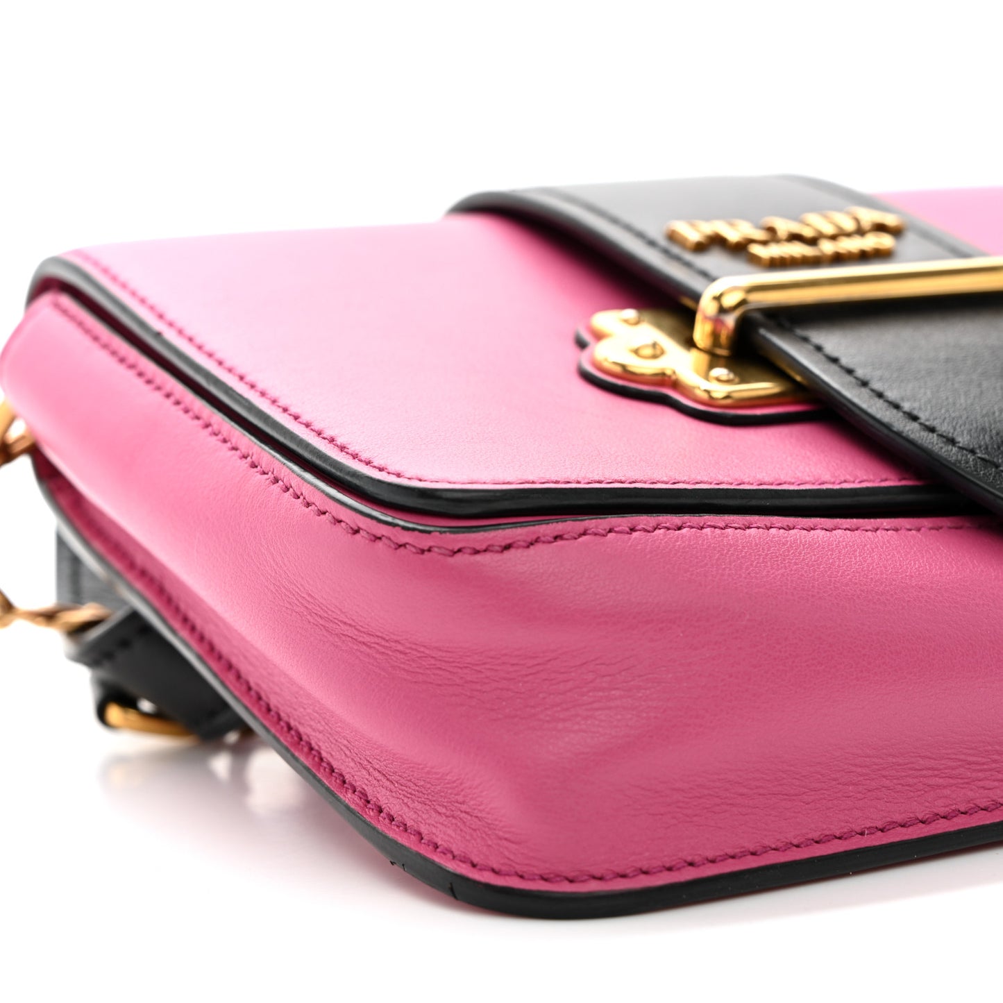 City Calf Cahier Belt Bag Fuxia Black