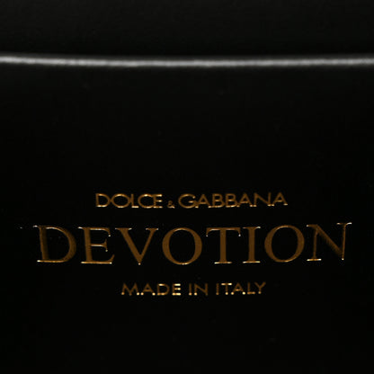 Dolce & Gabbana Smooth Calfskin Small Devotion Envelope Top Handle Bag Black 6 of 9