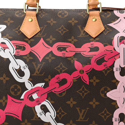 Louis Vuitton Monogram Bay Speedy 30 Rose Ballerine Poppy 8 of 10