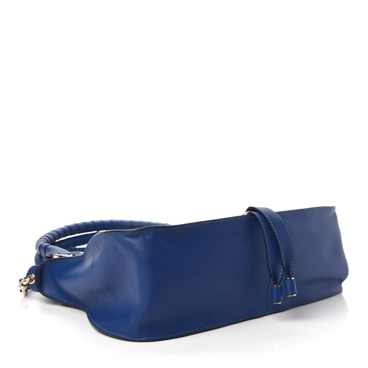Smooth Calfskin Medium Marcie Metal Bar Trim Satchel Sea Water