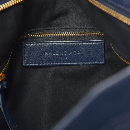Balenciaga Chevre Gold Metallic Edge Hardware Velo Bleu Nuit Dark Sea 7 of 10