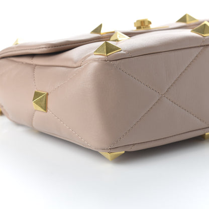 Valentino Garavani Nappa Large Roman Stud Shoulder Bag Rose Cannelle 6 of 9