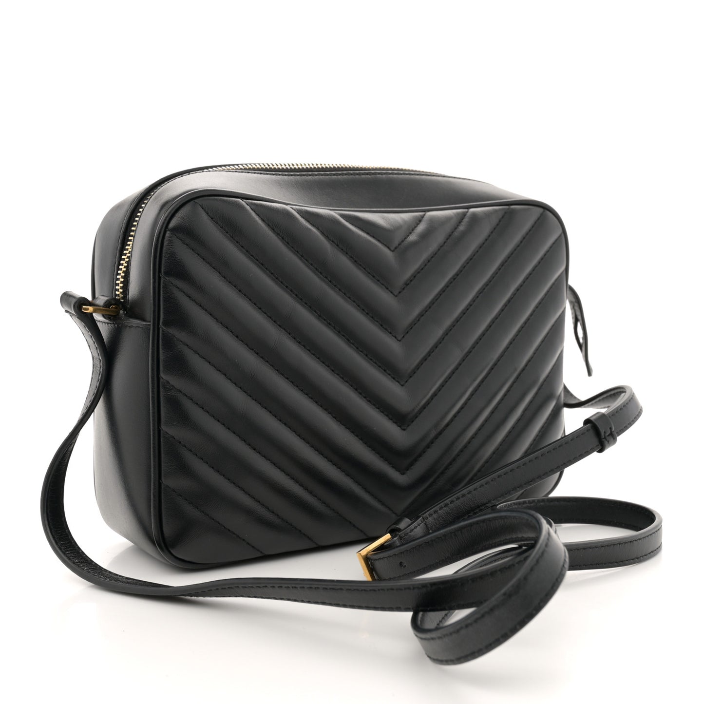 Calfskin Matelasse Monogram Lou Camera Bag Black