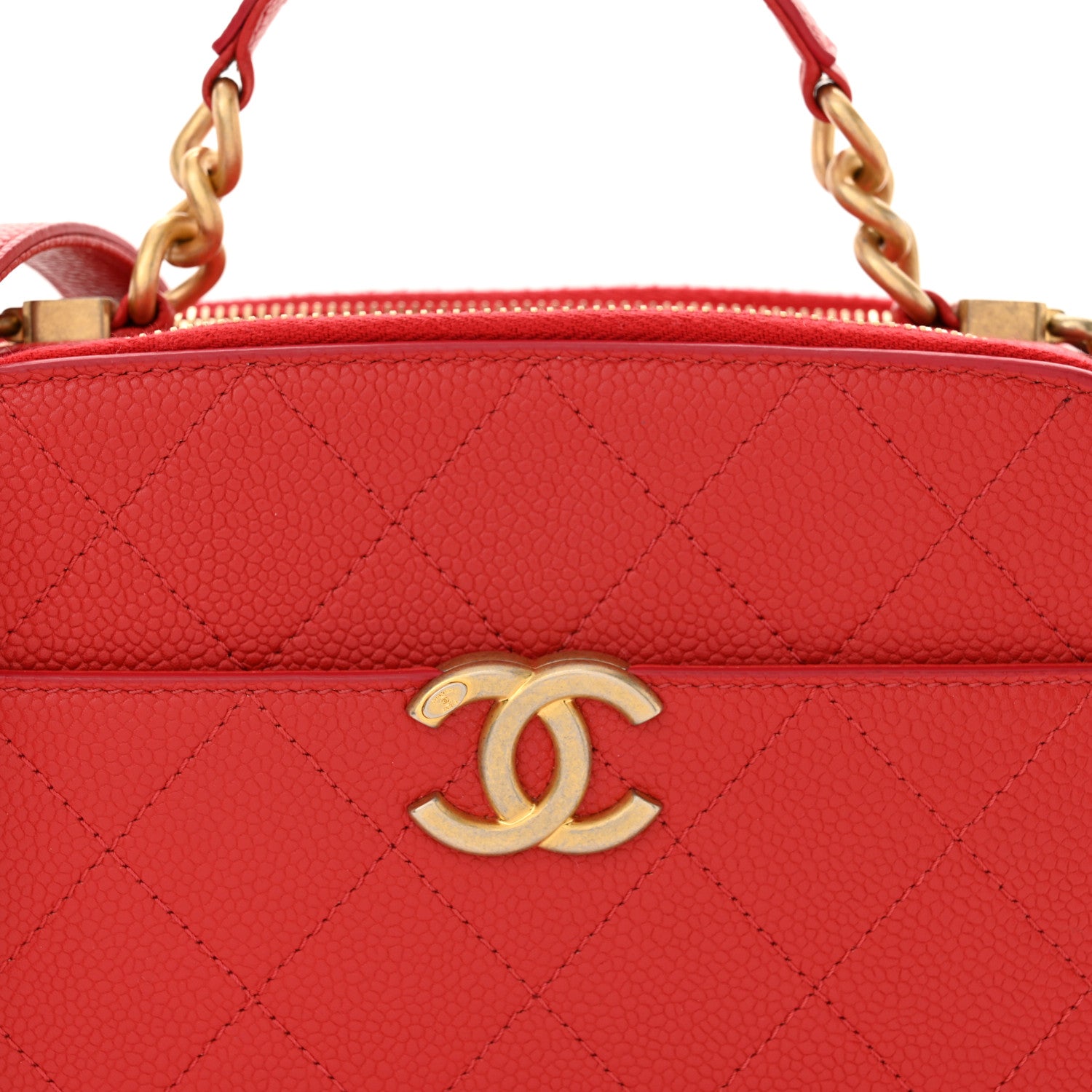 Chanel Caviar Quilted Small Camera Bag Red 9 of 13