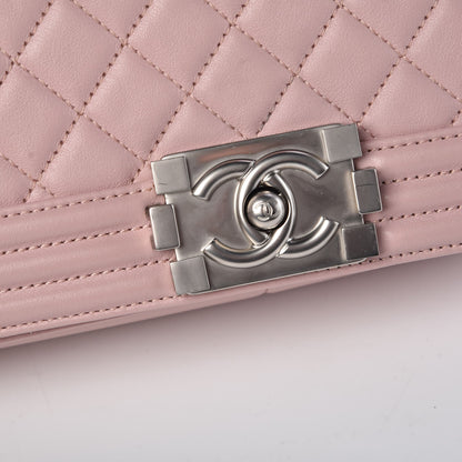 Chanel Calfskin Quilted Medium Boy Flap Light Pink 10 of 10