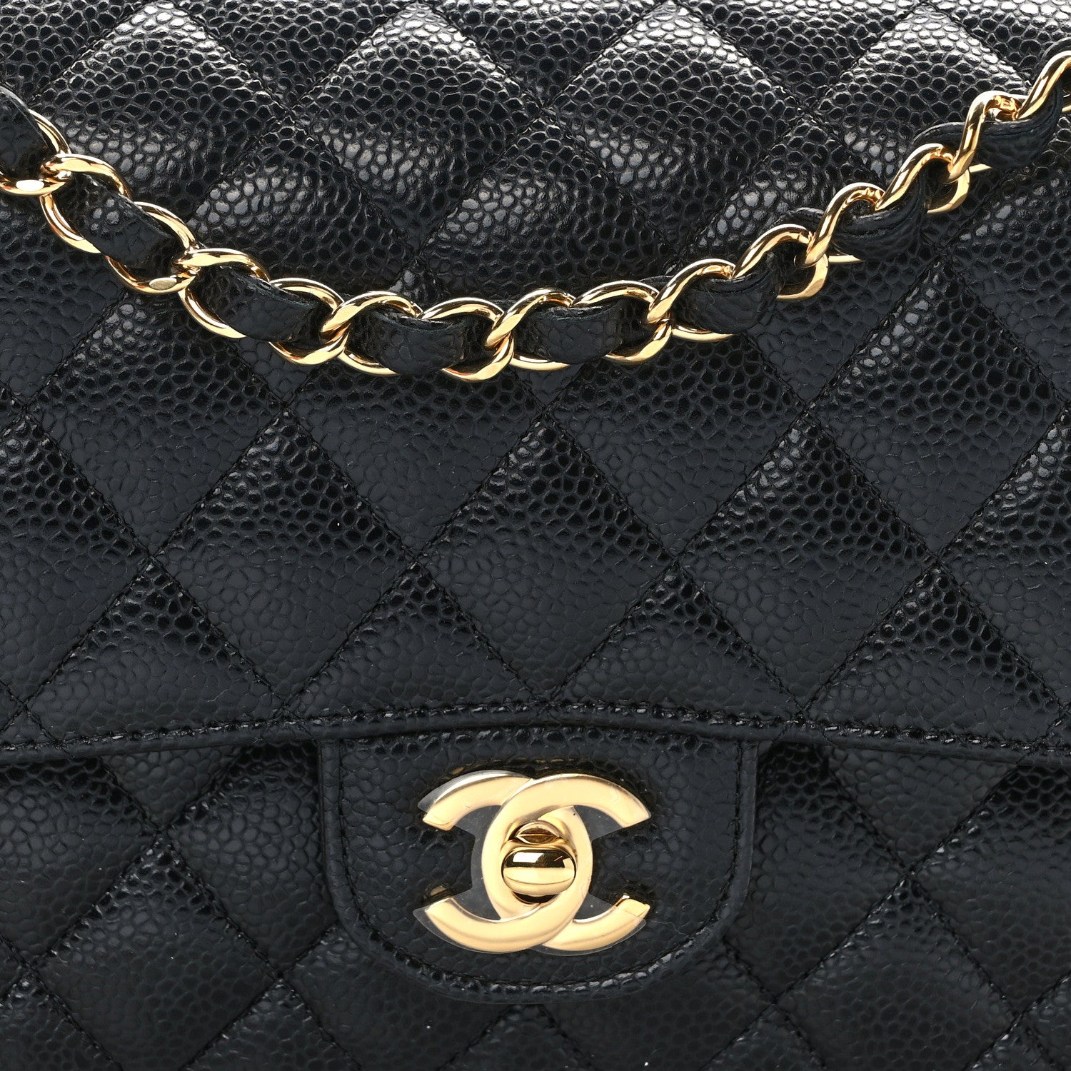 Chanel Caviar Quilted Medium Double Flap Black 8 of 13