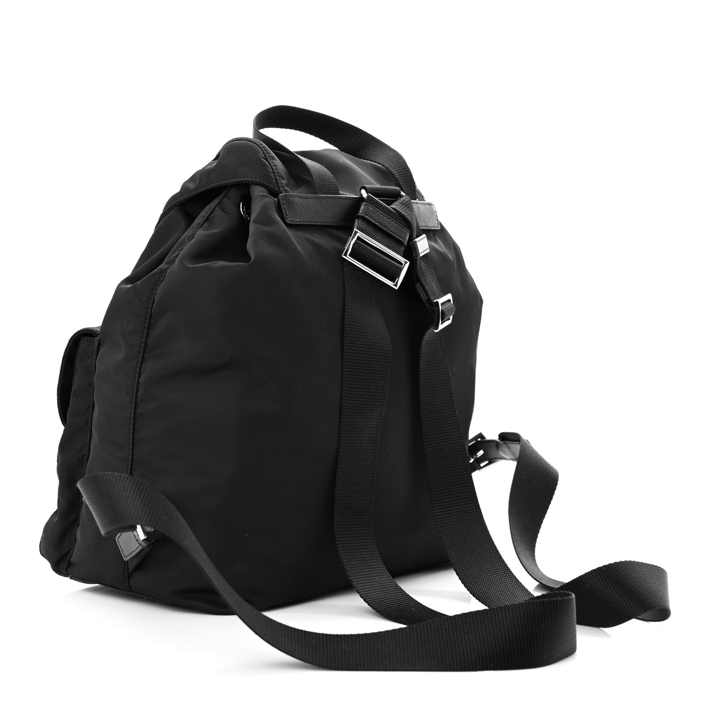 Tessuto Nylon Saffiano Medium Backpack Black