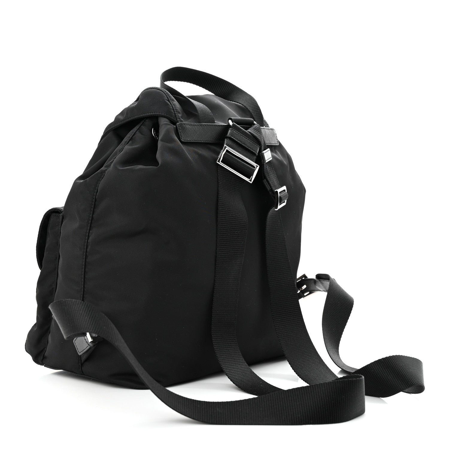 Prada Tessuto Nylon Saffiano Medium Backpack Black 4 of 12
