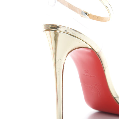 Christian Louboutin PVC Specchio Spikoo 100 Pumps 39 Light Gold 8 of 13