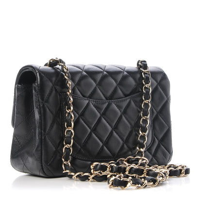 Chanel Lambskin Quilted Mini Rectangular Flap Black 3 of 8