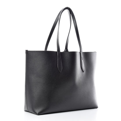 Burberry Grainy Calfskin Haymarket Check Medium Reversible Tote Black 5 of 26