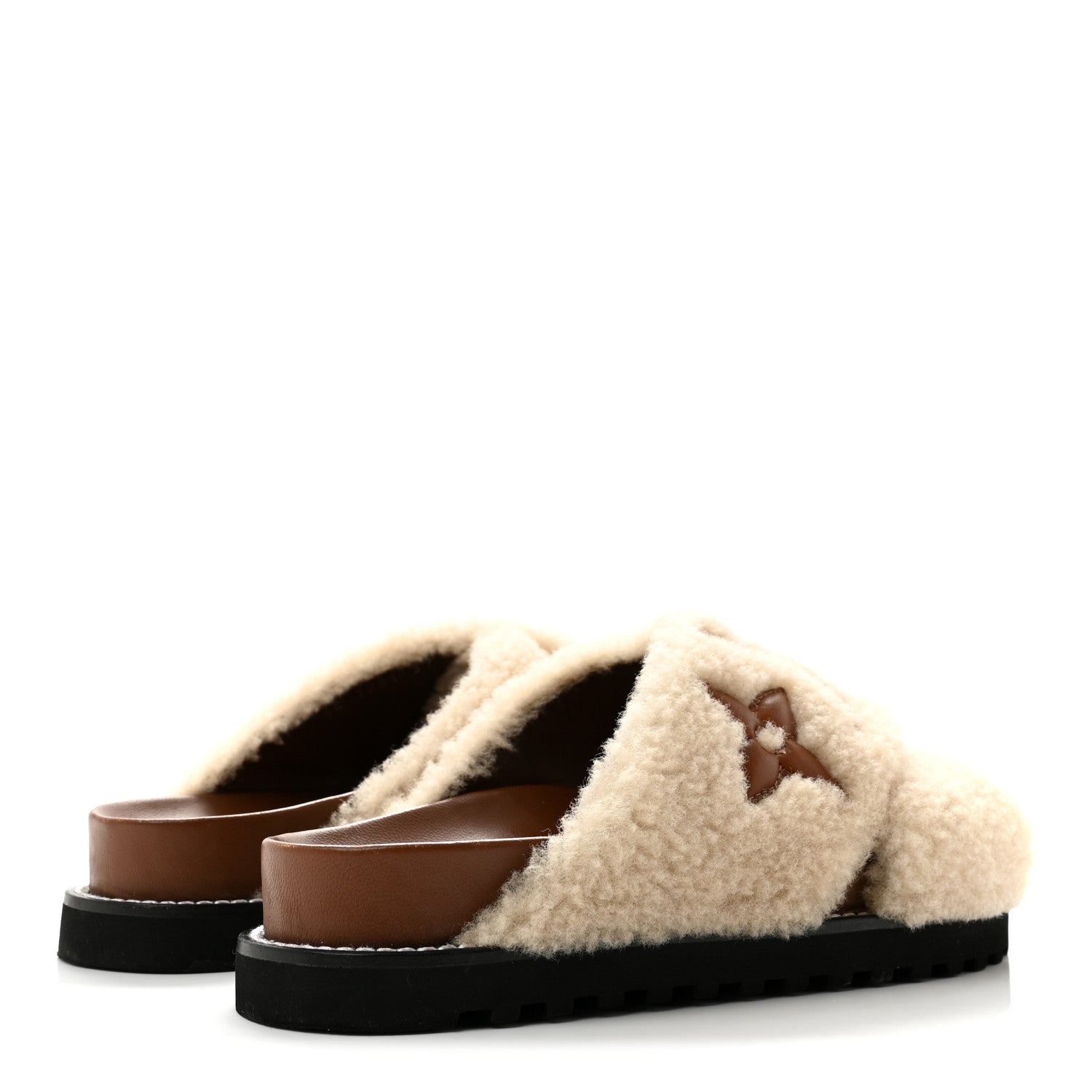 Louis Vuitton Shearling Paseo Flat Comfort Mule 37 Brown 5 of 11