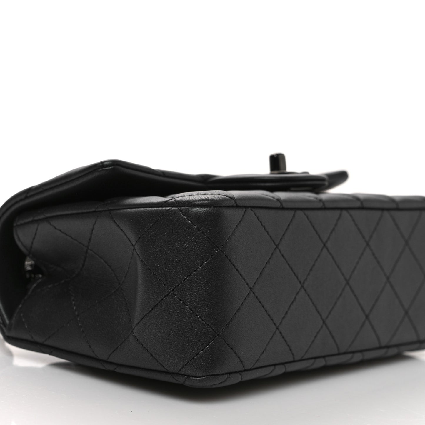 Lambskin Quilted Mini Rectangular Flap So Black