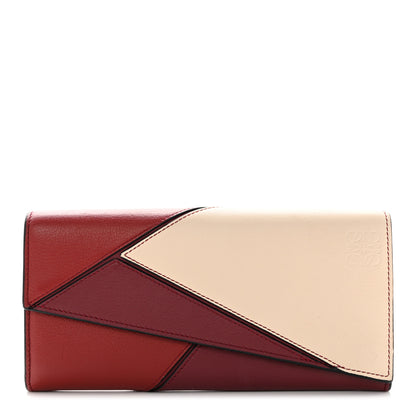 Loewe Calfskin Puzzle Continental Wallet Wine Garnet 1 of 13