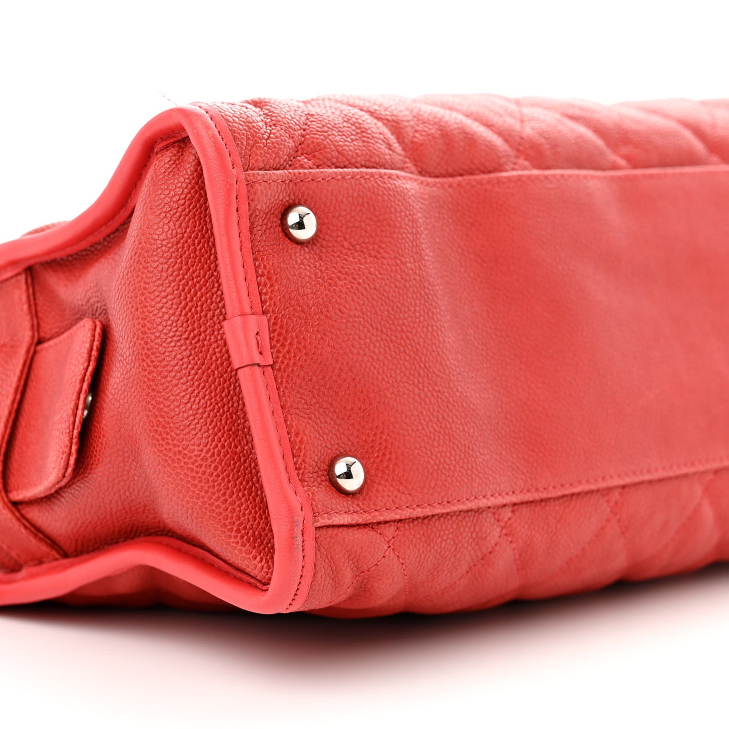 Caviar Quilted French Riviera Tote Red