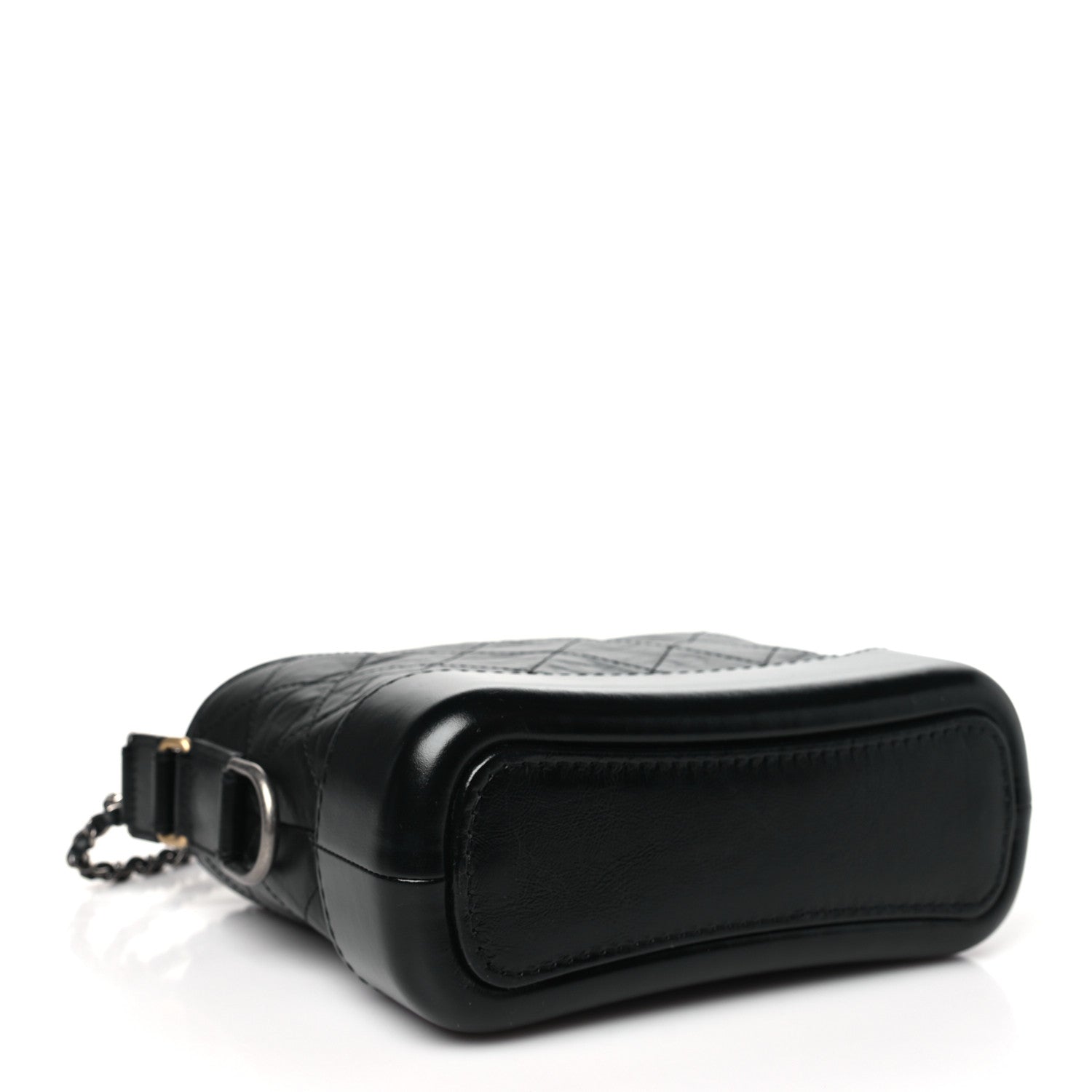 Chanel Aged Calfskin Quilted Small Gabrielle Hobo Black 3 of 9