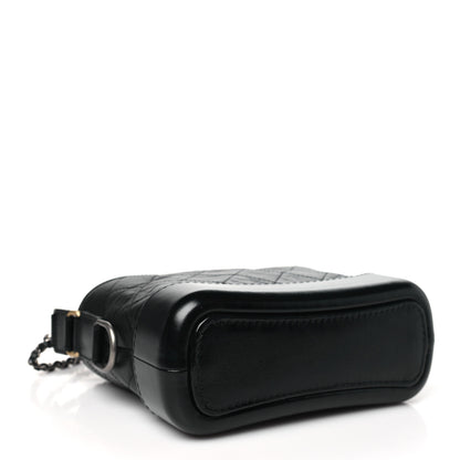 Chanel Aged Calfskin Quilted Small Gabrielle Hobo Black 3 of 9