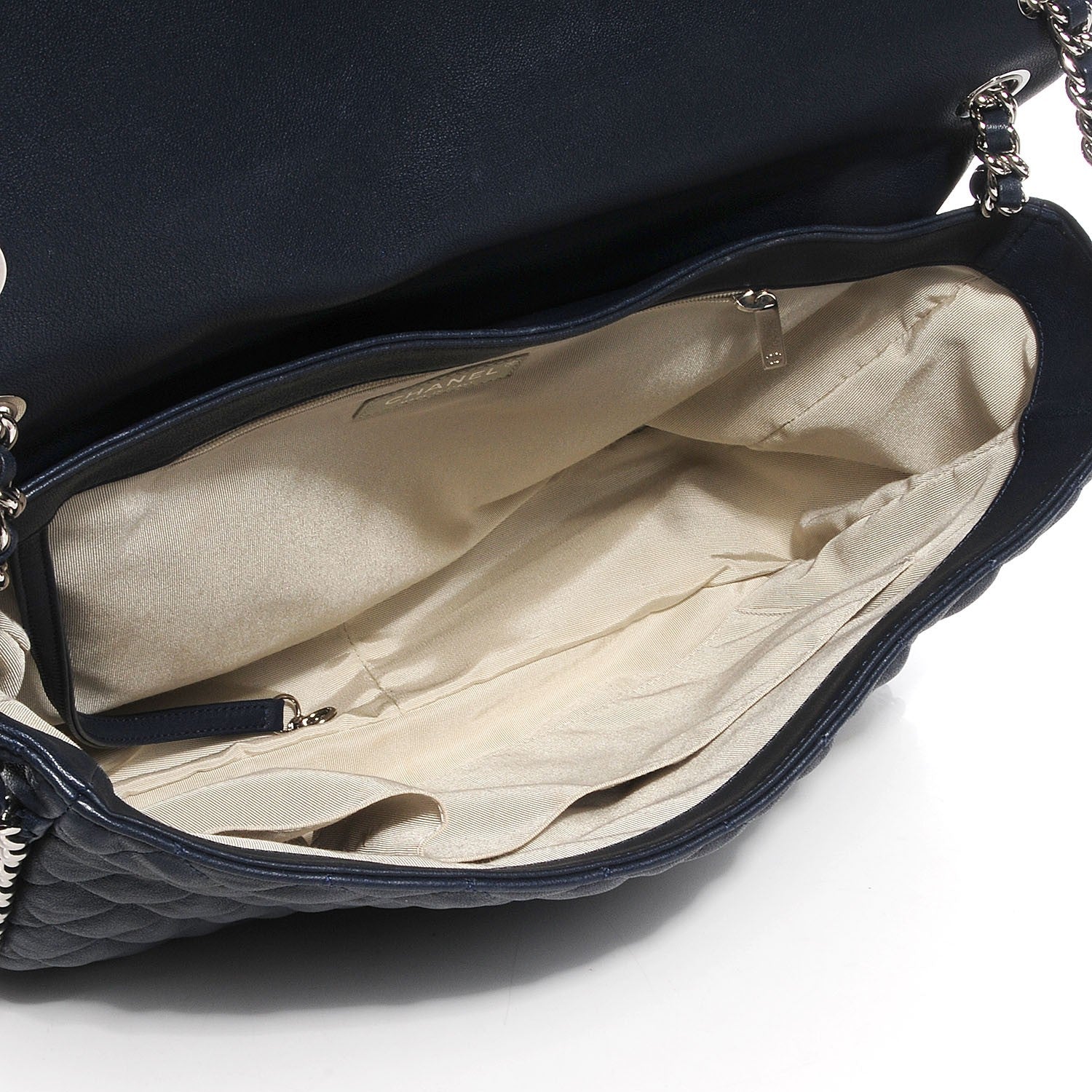 Chanel Washed Lambskin Chain Around Maxi Flap Navy 5 of 8
