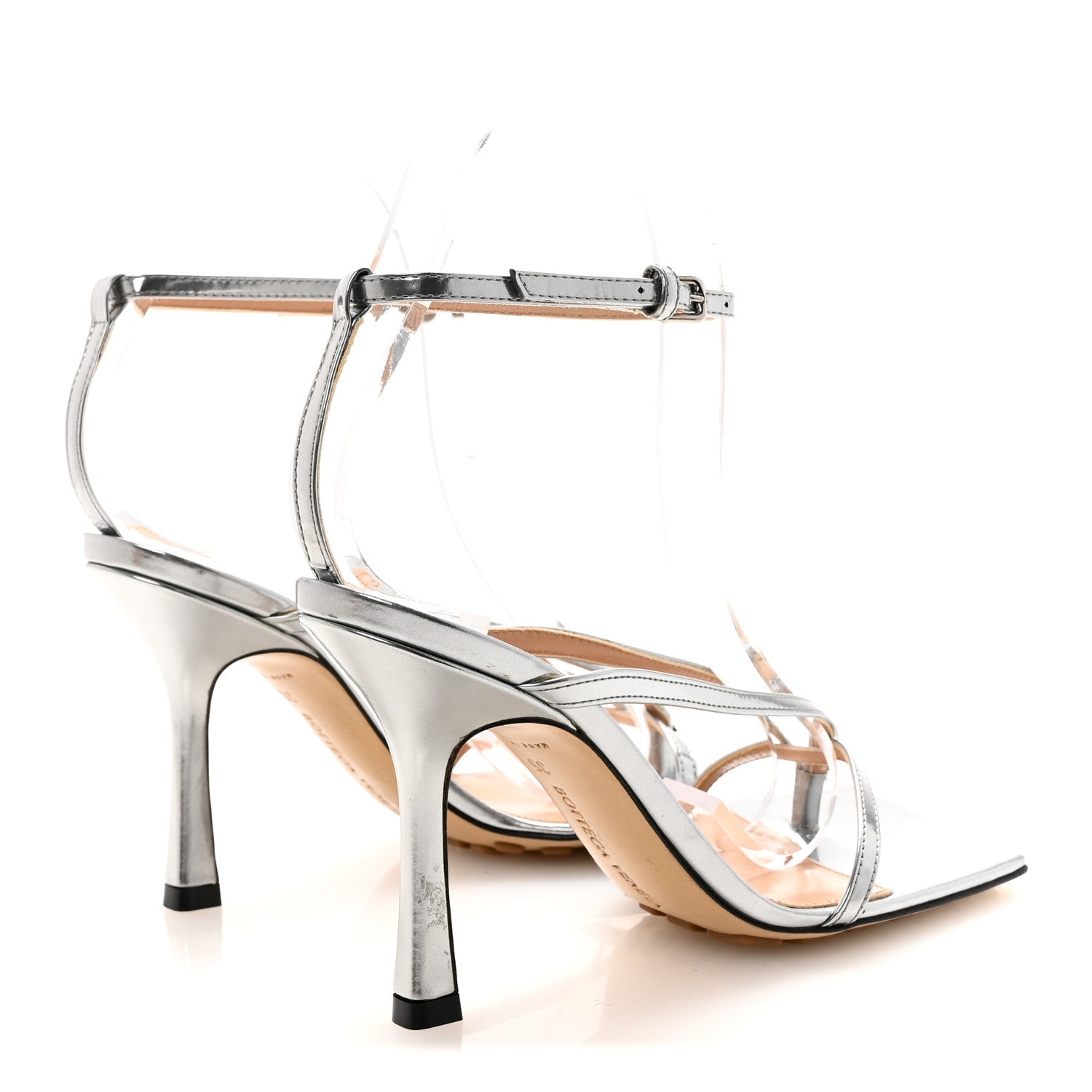 Bottega Veneta Laser Nappa Stretch Multi Strap 90mm Sandals 35