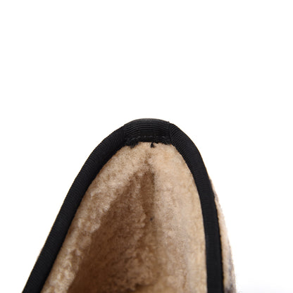 Gucci Covered Wool GG Monogram Mens Fria Horsebit Loafers 5 Beige Ebony Black Butterscotch 8 of 10