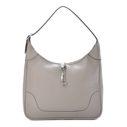 Hermes Taurillon Clemence Trim II 35 Shoulder Bag Gris Tourterelle 1 of 9
