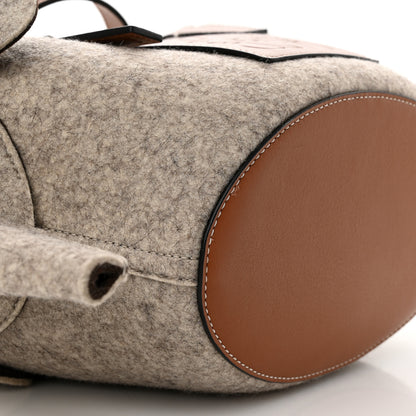 Loewe Calfskin Felt Elephant Basket Tote Beige Brown 9 of 11