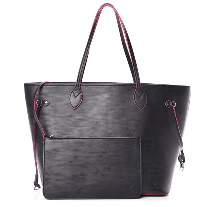 Louis Vuitton Epi Neverfull MM Black Hot Pink 1 of 17