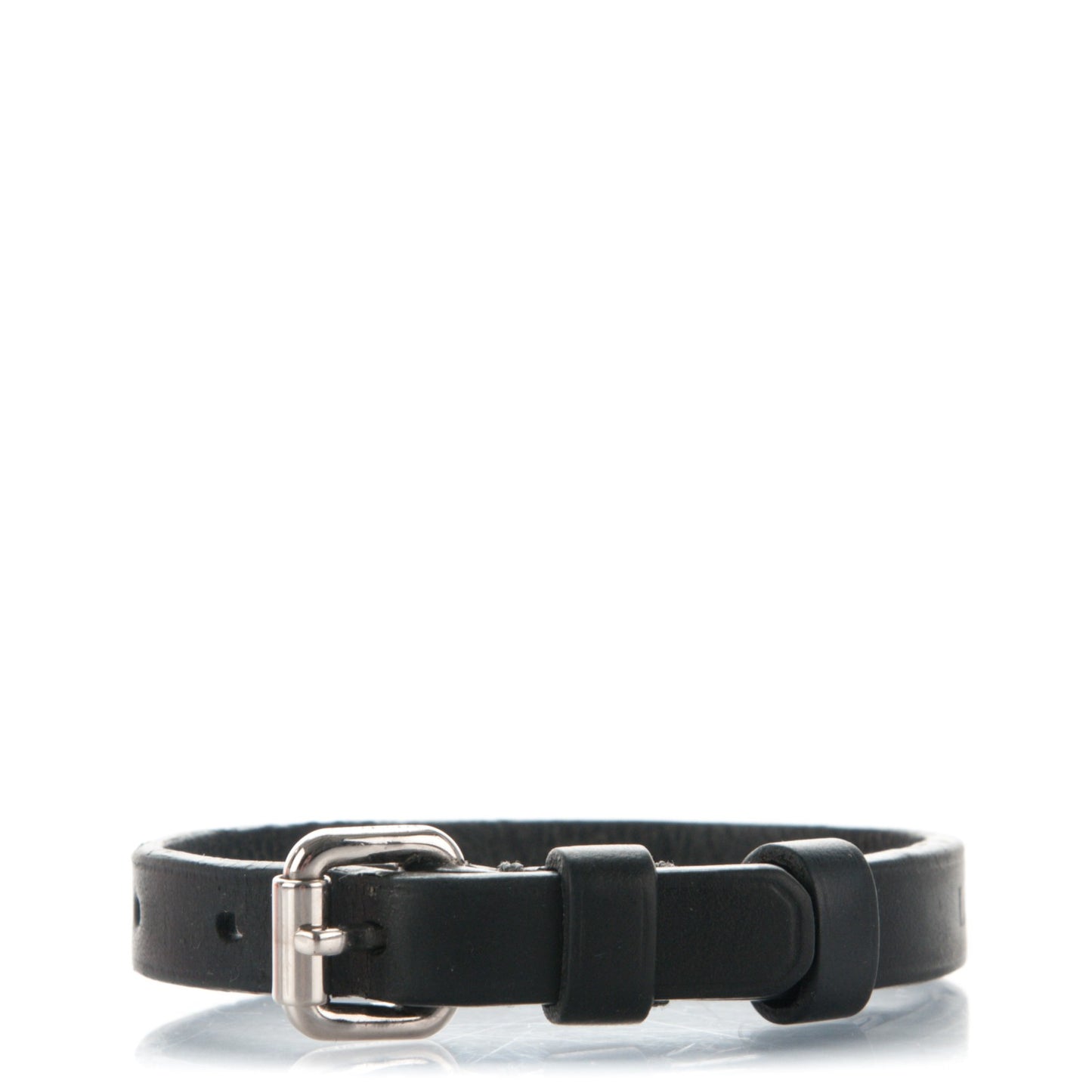 Calfskin Stamp It Bracelet 17 Black