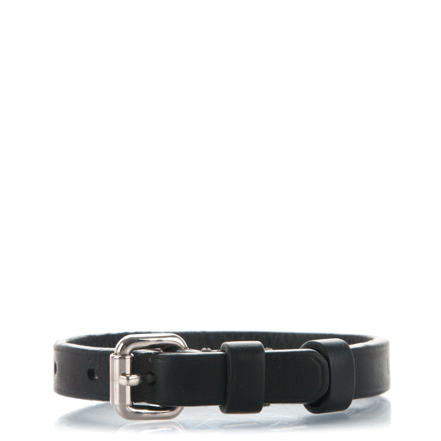 Louis Vuitton Calfskin Stamp It Bracelet 17 Black 1 of 9