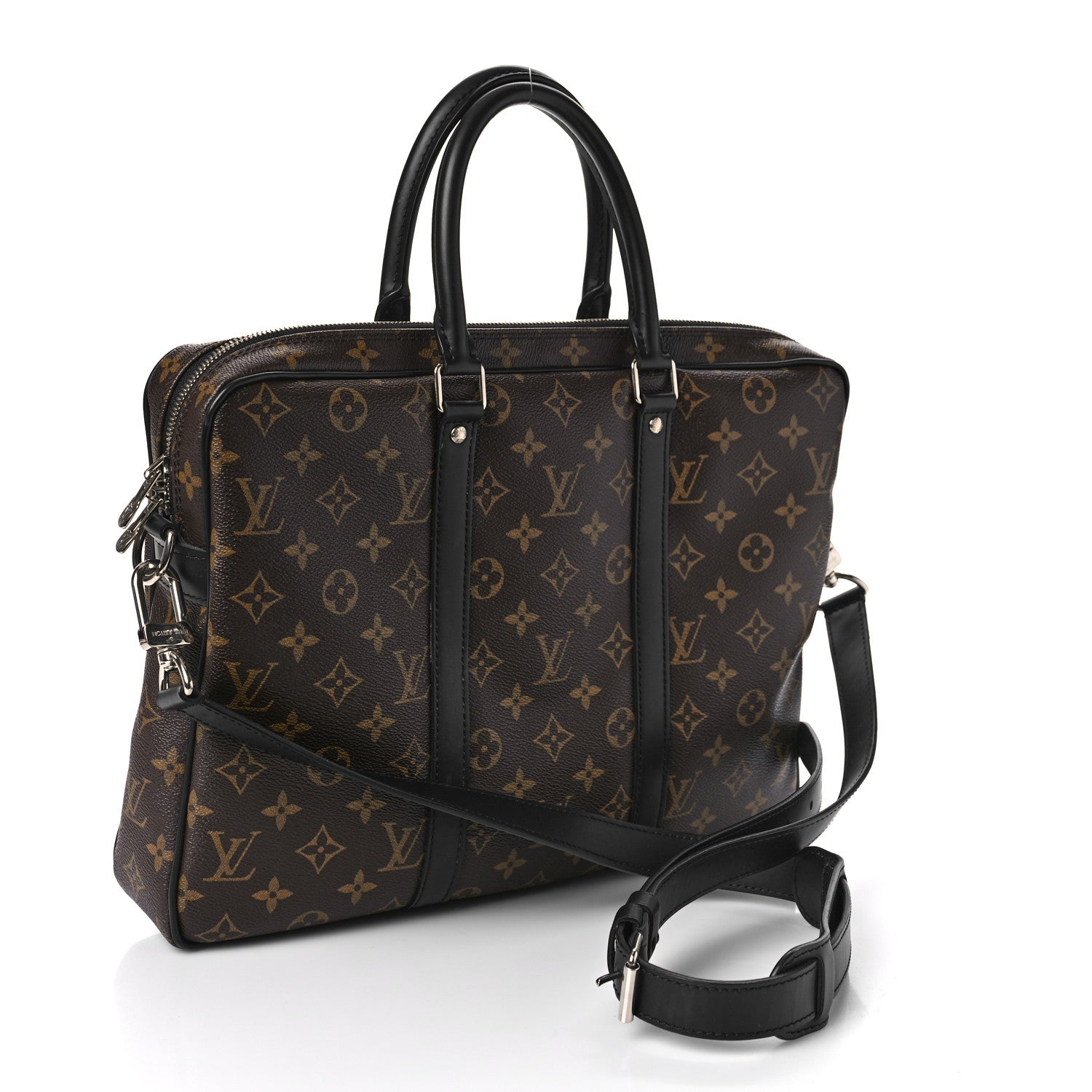 Louis Vuitton Monogram Macassar Porte-Documents Voyage PM 3 of 8