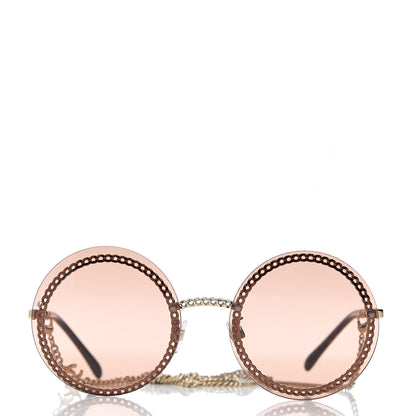 Chanel Chain Round Sunglasses 4245 Brown Gold 2 of 8